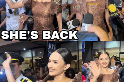 Ahtisa Manalo, muling nagbalik sa Pilipinas at agad na dinumog ng libo-libong tagahanga sa airport—isang nakakagulat na eksena na tila red-carpet premiere ang dating, puno ng sigawan, palakpakan, at emosyon; sino nga ba ang babaeng ito na nagpasiklab ng pambansang pagmamahal at bakit trending ang kanyang arrival?